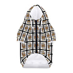 King Of Clubs Playing Card Pattern Print Dog Zip Up Hoodie
