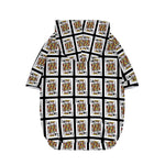 King Of Clubs Playing Card Pattern Print Dog Zip Up Hoodie