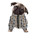 King Of Clubs Playing Card Pattern Print Dog Zip Up Jacket