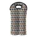 King Of Clubs Playing Card Pattern Print Double Neoprene Wine Tote