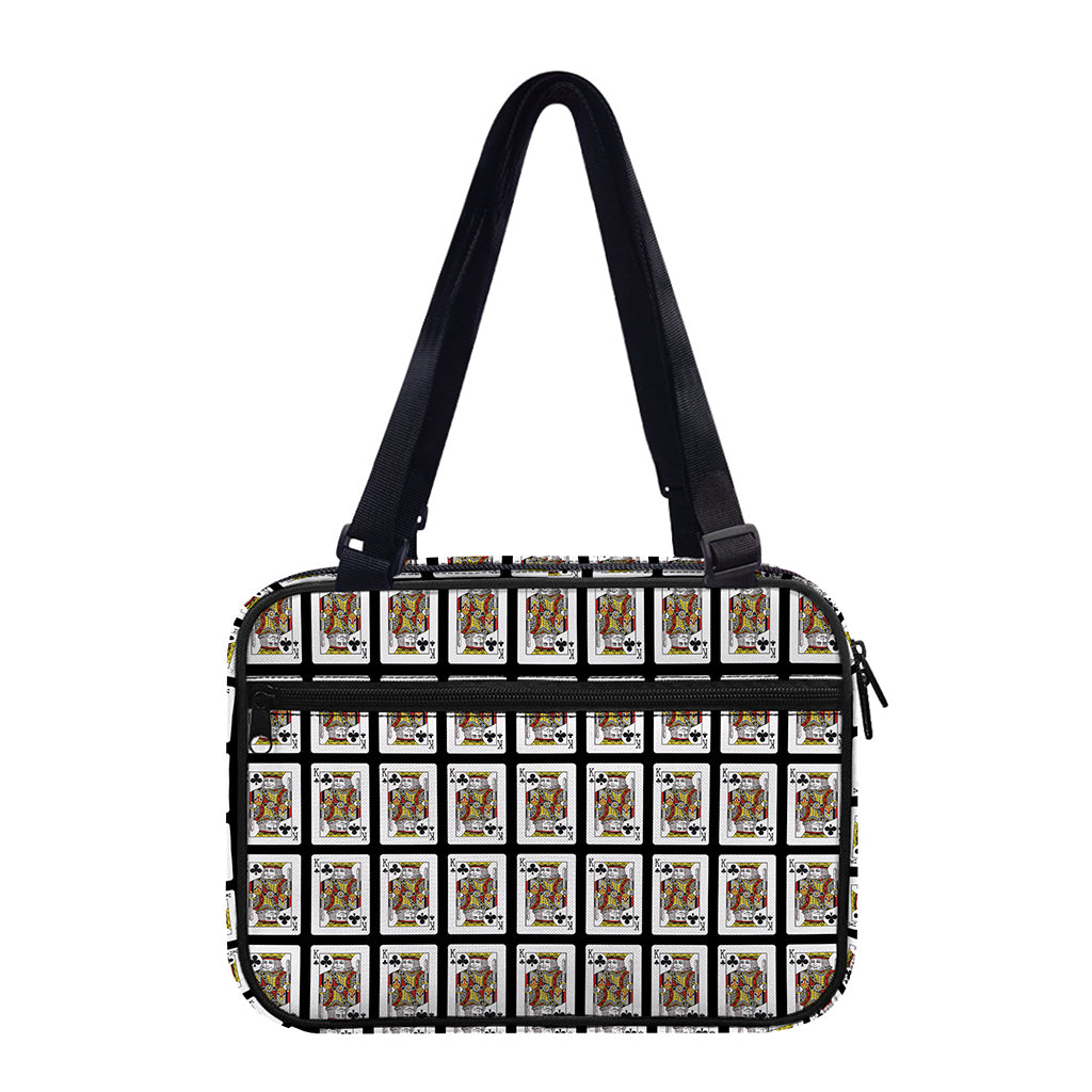 King Of Clubs Playing Card Pattern Print Double Strap Bible Bag
