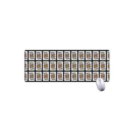 King Of Clubs Playing Card Pattern Print Extended Mouse Pad