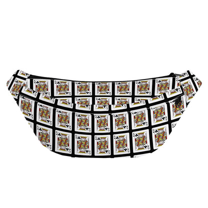 King Of Clubs Playing Card Pattern Print Fanny Pack