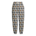 King Of Clubs Playing Card Pattern Print Fleece Lined Knit Pants