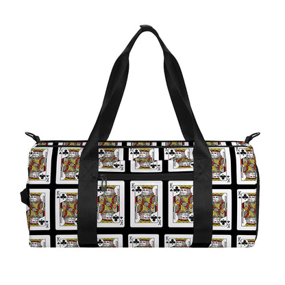 King Of Clubs Playing Card Pattern Print Gym Bag