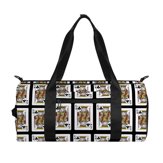 King Of Clubs Playing Card Pattern Print Gym Bag