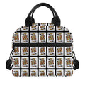 King Of Clubs Playing Card Pattern Print Insulated Lunch Bag