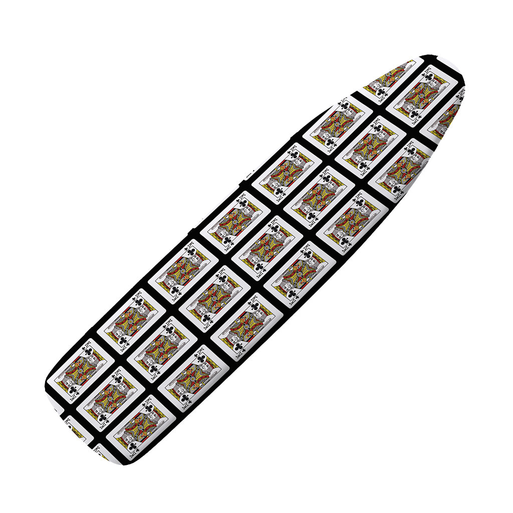 King Of Clubs Playing Card Pattern Print Ironing Board Cover