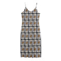 King Of Clubs Playing Card Pattern Print Jersey Midi Cami Dress