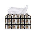 King Of Clubs Playing Card Pattern Print Leather Tissue Box Cover