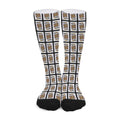 King Of Clubs Playing Card Pattern Print Long Socks