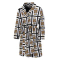 King Of Clubs Playing Card Pattern Print Men's Bathrobe