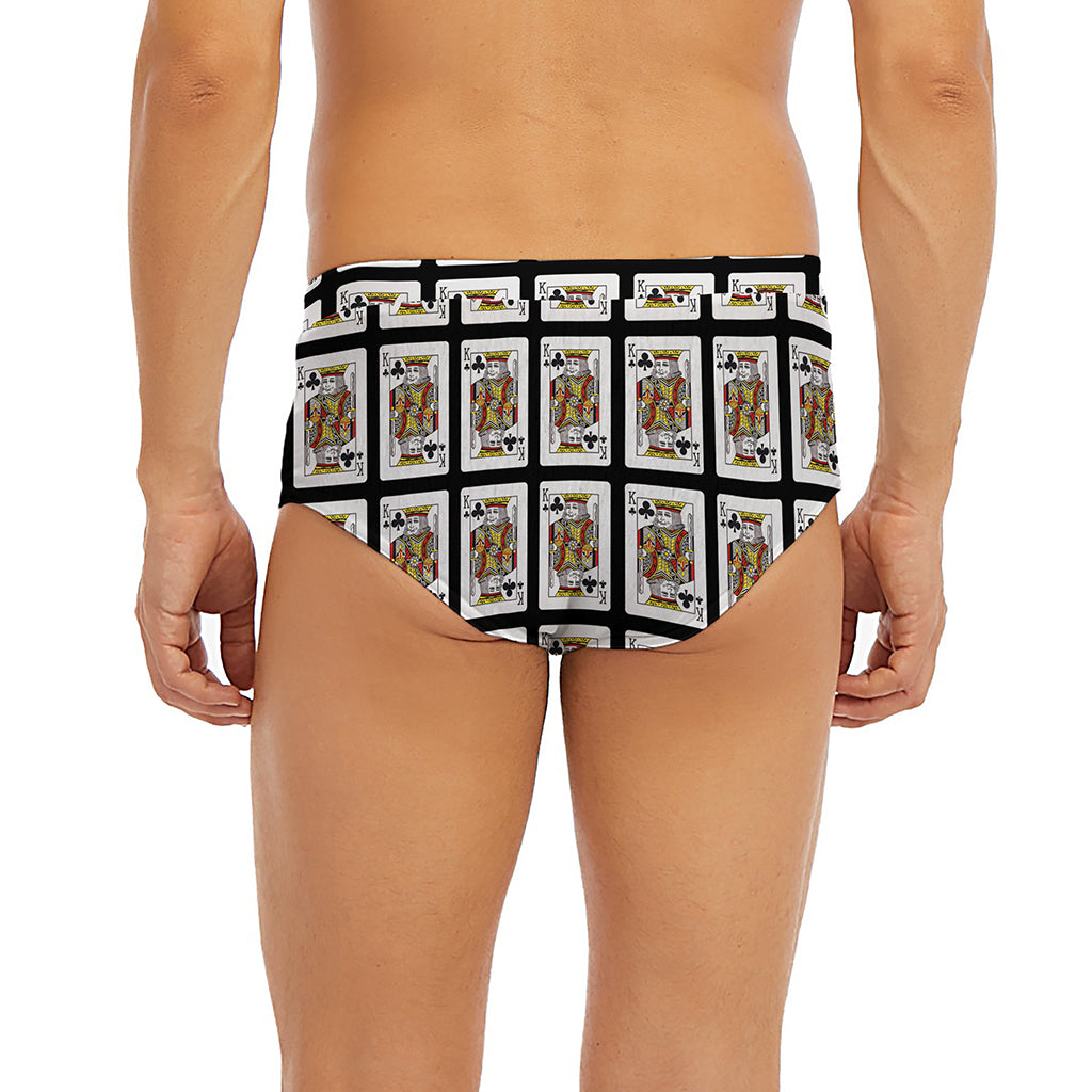 King Of Clubs Playing Card Pattern Print Men's Briefs