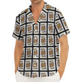 King Of Clubs Playing Card Pattern Print Men's Deep V-Neck Shirt