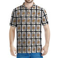 King Of Clubs Playing Card Pattern Print Men's Polo Shirt