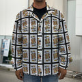 King Of Clubs Playing Card Pattern Print Men's Shirt Jacket