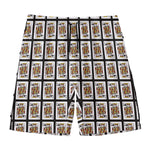 King Of Clubs Playing Card Pattern Print Men's Swim Trunks