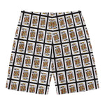 King Of Clubs Playing Card Pattern Print Men's Swim Trunks