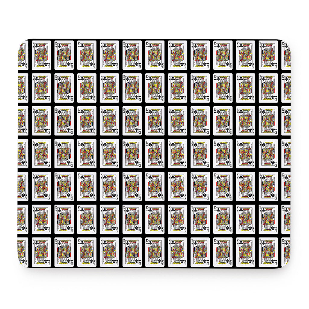 King Of Clubs Playing Card Pattern Print Mouse Pad