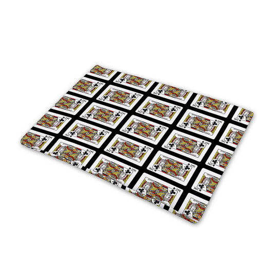 King Of Clubs Playing Card Pattern Print Pet Cooling Mat Cover