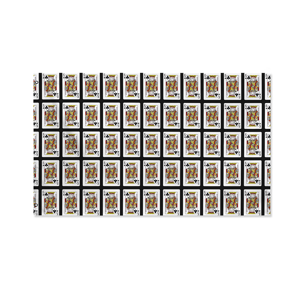 King Of Clubs Playing Card Pattern Print Polyester Flag