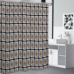 King Of Clubs Playing Card Pattern Print Premium Shower Curtain