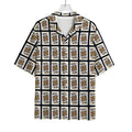 King Of Clubs Playing Card Pattern Print Rayon Hawaiian Shirt