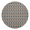 King Of Clubs Playing Card Pattern Print Round Blanket