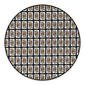 King Of Clubs Playing Card Pattern Print Round Floor Mat
