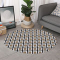 King Of Clubs Playing Card Pattern Print Round Rug