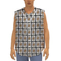 King Of Clubs Playing Card Pattern Print Sleeveless Baseball Jersey