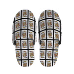 King Of Clubs Playing Card Pattern Print Slippers