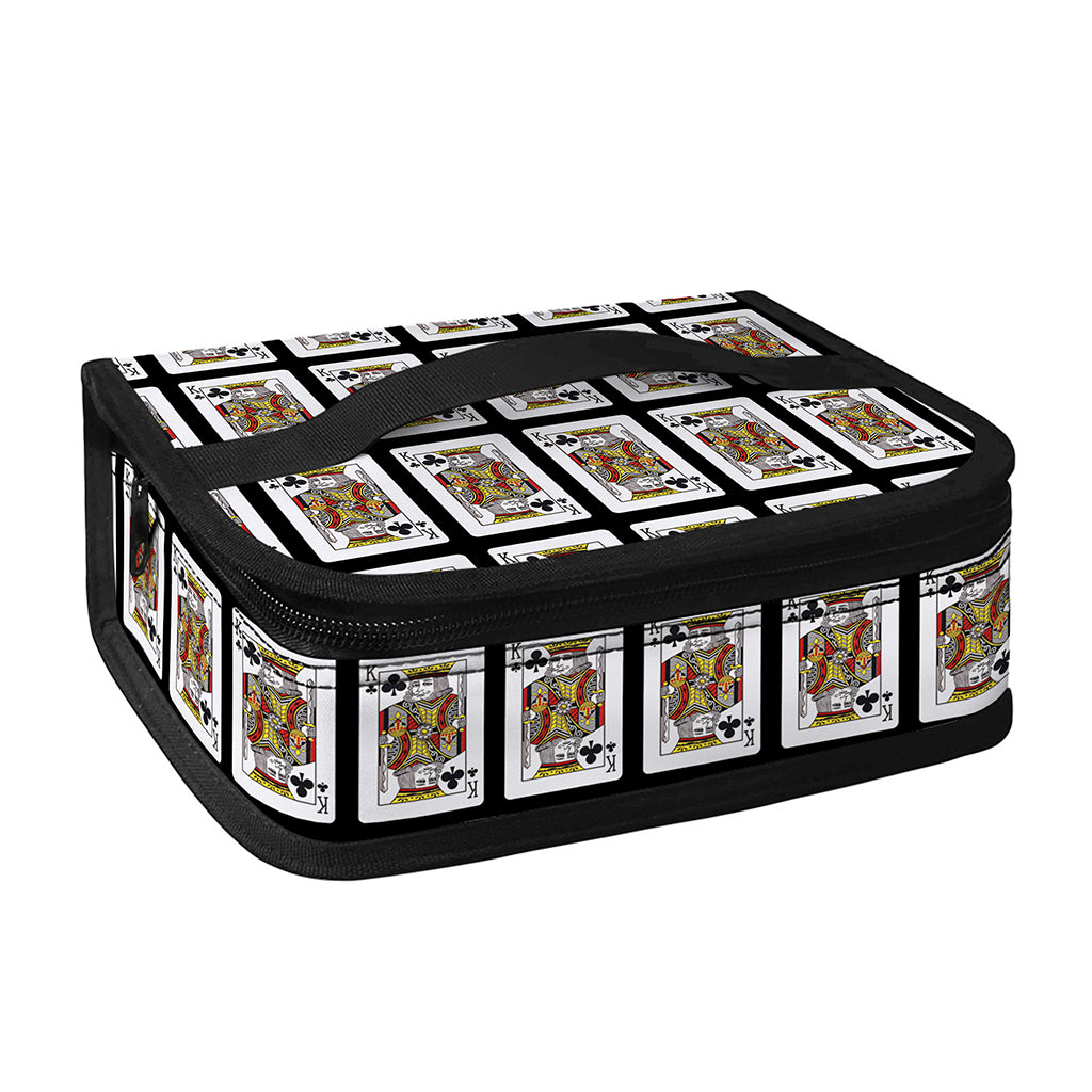 King Of Clubs Playing Card Pattern Print Small Lunch Bag