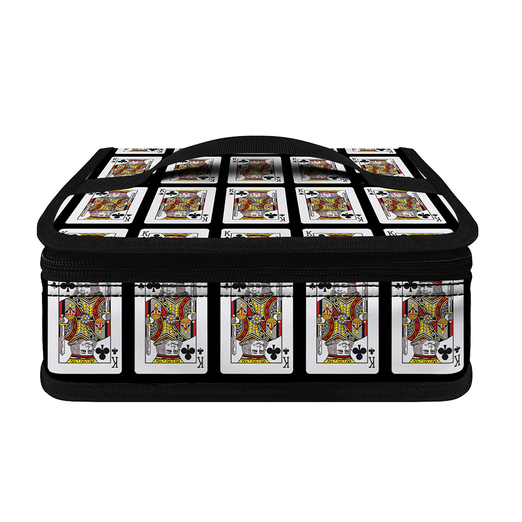 King Of Clubs Playing Card Pattern Print Small Lunch Bag