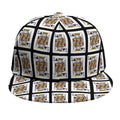 King Of Clubs Playing Card Pattern Print Snapback Cap
