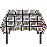King Of Clubs Playing Card Pattern Print Tablecloth