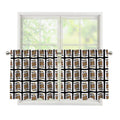 King Of Clubs Playing Card Pattern Print Tier Curtains