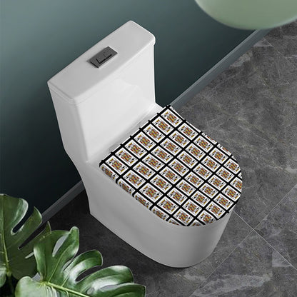 King Of Clubs Playing Card Pattern Print Toilet Lid Cover