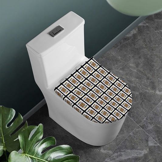 King Of Clubs Playing Card Pattern Print Toilet Lid Cover