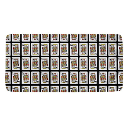 King Of Clubs Playing Card Pattern Print Towel