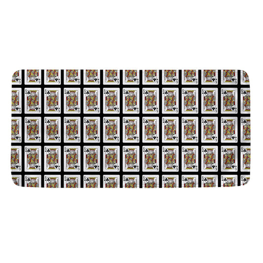 King Of Clubs Playing Card Pattern Print Towel
