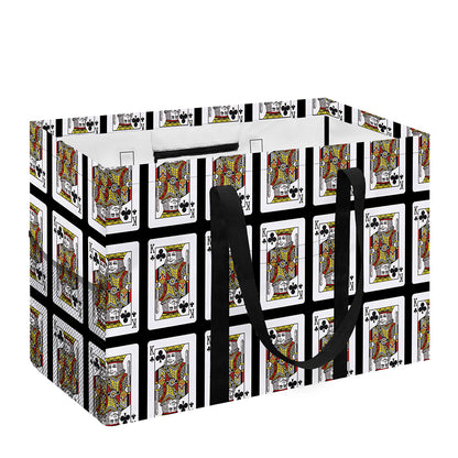 King Of Clubs Playing Card Pattern Print Utility Tote Bag