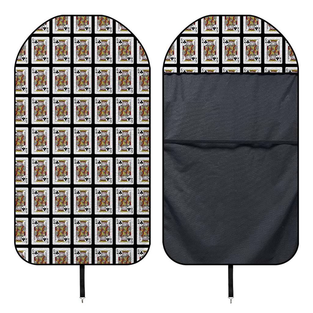 King Of Clubs Playing Card Pattern Print Waterproof Car Seat Cover