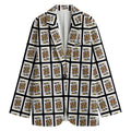 King Of Clubs Playing Card Pattern Print Women's Blazer