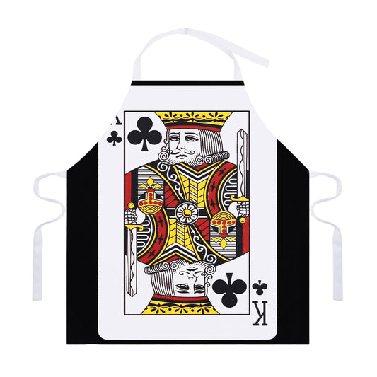 King Of Clubs Playing Card Print Adjustable Apron