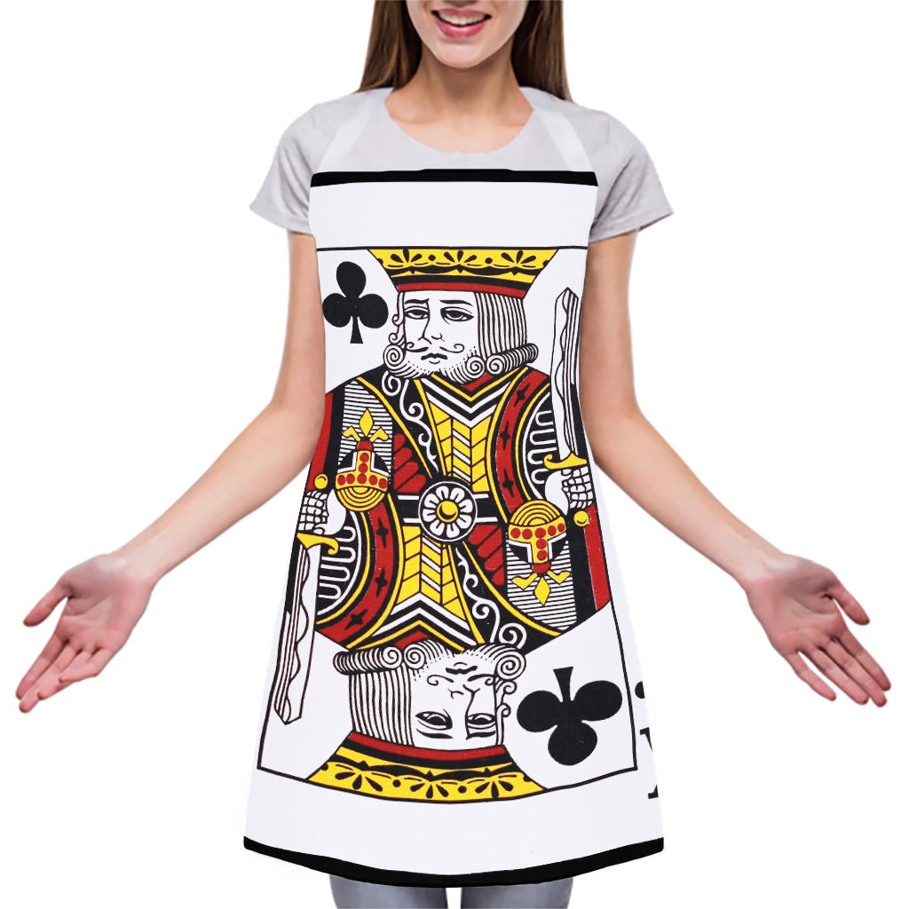King Of Clubs Playing Card Print Adjustable Apron