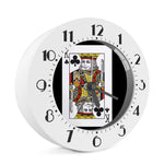 King Of Clubs Playing Card Print Alarm Clock