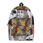 King Of Clubs Playing Card Print Backpack