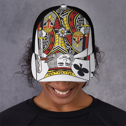 King Of Clubs Playing Card Print Baseball Cap