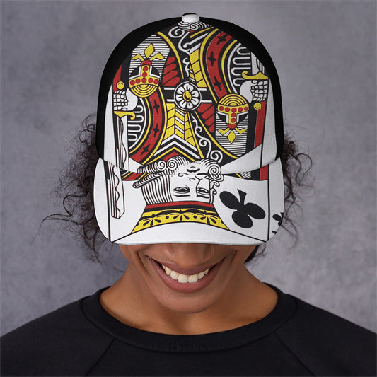 King Of Clubs Playing Card Print Baseball Cap